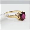 Image 3 : 10KT Yellow Gold Natural Enhanced Ruby (1.66ct) and Natural Diamond (0.02ct) Ring, Size 7.25, W/A $1