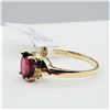 Image 4 : 10KT Yellow Gold Natural Enhanced Ruby (1.66ct) and Natural Diamond (0.02ct) Ring, Size 7.25, W/A $1