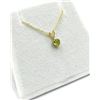 Image 3 : 10KT Yellow Gold Natural Peridot Pendant with Gold Plated Sterling Silver Chain, Retail $400.00. Per