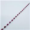 Image 2 : Sterling Silver Natural Enhanced Ruby (3.4ct) and CZ (0.30ct) Bracelet, W/A $1260.00. Ruby is the bi