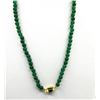 Image 1 : Natural Green Onyx (90.67ct) Bead Necklace, W/A $750.00.