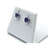 Image 1 : 14KT White Gold Natural Amethyst (0.80ct) Heart Earring, W/A $500.00.