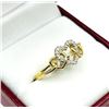 Image 2 : 10KT Yellow Gold Natural Diamond (0.10ct) Heart Shape Ring, Size 8, W/A $1775.00.