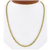 Image 5 : Unisex 14K Yellow Gold 18" 3.3mm Polished Solid Rope Chain Barrel Clasp Necklace