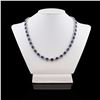 Image 3 : 31.58 ctw Blue Sapphire and 3.66 ctw Diamond Platinum Necklace