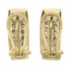 Image 3 : Simple 14K Yellow Gold 0.56 ctw Channel Round Diamond 2 Row Cuff Omega Earrings