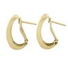 Image 5 : Simple 14K Yellow Gold 0.56 ctw Channel Round Diamond 2 Row Cuff Omega Earrings