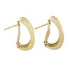 Image 6 : Simple 14K Yellow Gold 0.56 ctw Channel Round Diamond 2 Row Cuff Omega Earrings