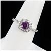 Image 1 : 0.98 ctw UNHEATED Pink Purple KASHMIR Sapphire and 0.44 ctw Diamond Platinum Rin