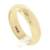 Image 6 : Unisex Classy 14K Yellow Gold 5mm Plain Domed Polished Stack Wedding Band Ring
