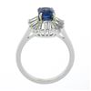 Image 9 : Platinum & 18k Gold GIA Burma NO HEAT Sapphire Baguette Diamond Ballerina Ring