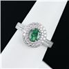 Image 1 : 0.80 ctw Alexandrite and 0.55 ctw Diamond Platinum Ring (GIA CERTIFIED)