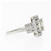 Image 5 : Antique Art Deco Platinum 1.74 ctw Euro Diamond Solitaire & Halo Engagement Ring