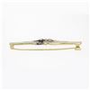 Image 5 : Antique Edwardian Platinum Top 18k Gold 0.55 ctw Diamond Milgrain Bar Pin Brooch