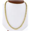 Vintage Italian 14k Gold 31" 5.15mm Round Bead Ball on Wheat Link Chain Necklace