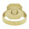 Image 6 : Solid 14K Yellow Gold Rectangular Engravable Center Matte Finish Signet Ring