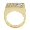 Image 8 : Men's Solid 18k Yellow Gold 0.87 ctw Brilliant Diamond Wide Band Ring