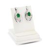2.51 ctw Emerald and 0.39 ctw Diamond 14K White and Yellow Gold Earrings
