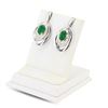 Image 2 : 2.51 ctw Emerald and 0.39 ctw Diamond 14K White and Yellow Gold Earrings