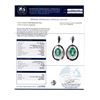 Image 4 : 2.51 ctw Emerald and 0.39 ctw Diamond 14K White and Yellow Gold Earrings
