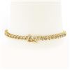 Image 2 : 14K Gold 1.75 ctw Round Fancy Champagne Diamond "S" Link Line Tennis Bracelet