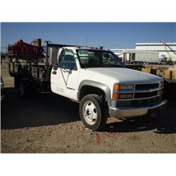 CHEVROLET 3500 SILVERADO S/A FLATBED TRUCK, s/n 3GBKC34G32M109050:
