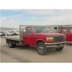 FORD F450 SUPER DUTY S/A FLATBED TRUCK, s/n 1FDLF47F1TEA12612: