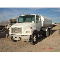 FREIGHTLINER FL80 4,000 GALLON T/A WATER TRUCK, s/n 1FVHBXAK71HG68927: