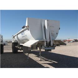 CLEMENT RKAL3226 T/A FRAMELESS ROUND BOTTOM END DUMP TRAILER, s/n 1C9BB32B7WM110512: