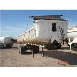 FRUEHAUF C27-THM33-25 T/A FRAMELESS END DUMP TRAILER, s/n FHK7154-02: