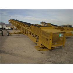 WESTERN 30in. X 80ft. PORTABLE RADIAL STACKING CONVEYOR, s/n 3080-1601: