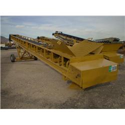 MERRILL GILBERT EL3060 30in. X 60ft. PORTABLE RADIAL STACKING CONVEYOR, s/n N/A: