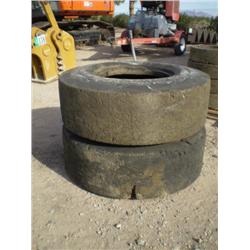 QUANTITY (2) 17.5 USED SLICK TIRES
