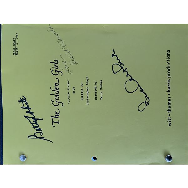 The Golden Girls cast signed script