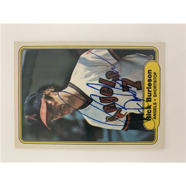Rick Burleson signed baseball card