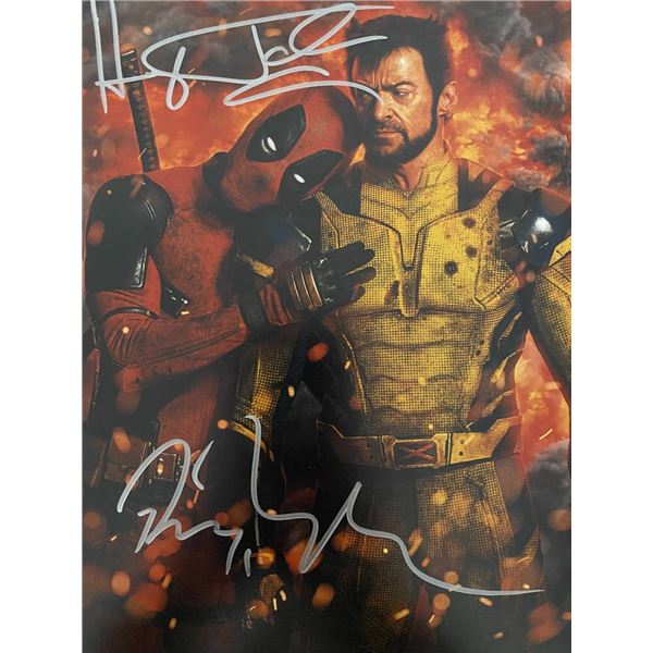 Deadpool and Wolverine signed movie photo