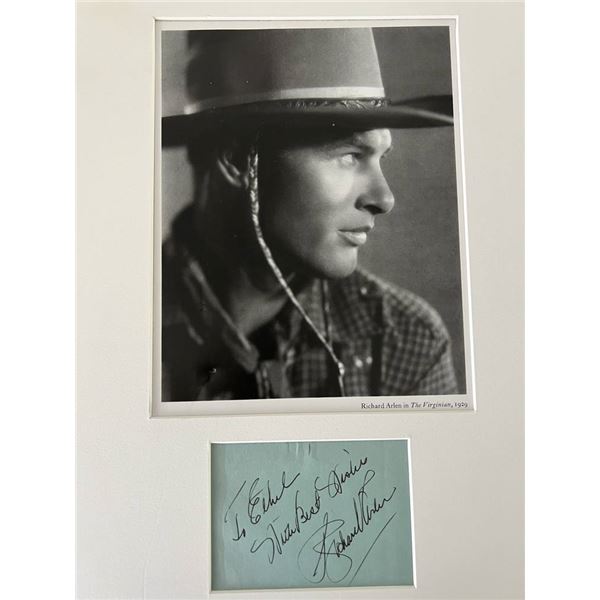 Academy Award Winner Richard Arlen signed matted collage
