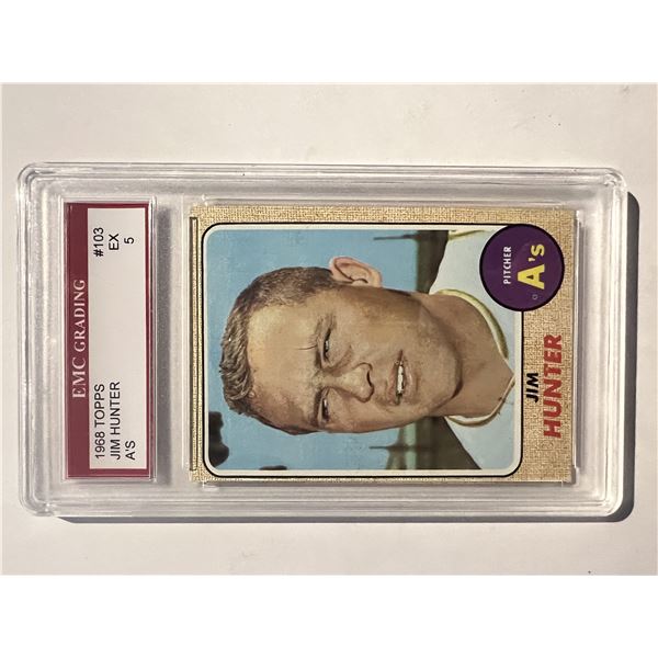 JIm Hunter 1968 Topps baseball card