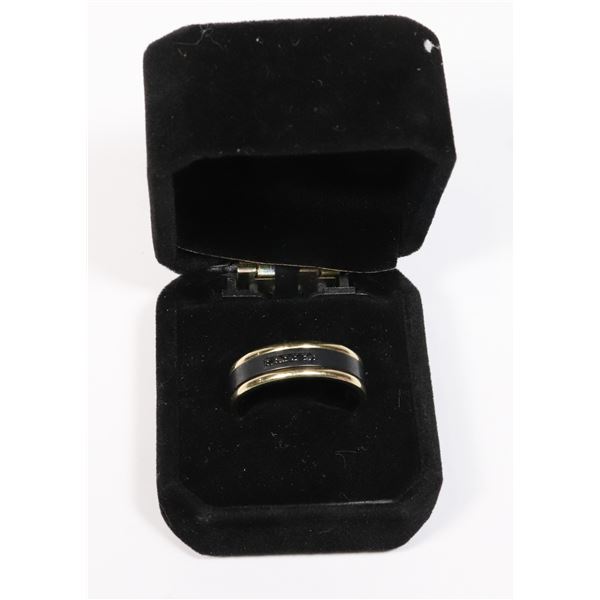 MICHAEL HILL 10K GOLD/ TITANIUM RING SIZE 10