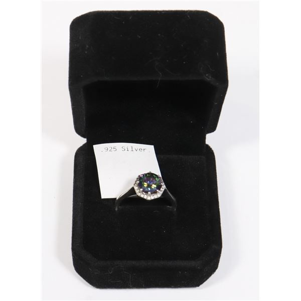 STAMPED 925 SILVER SIZE 8 RING IN GIFT BOX