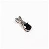Image 2 : STAMPED 925 JC MARCASITE AND ONYX SLIDE PENDANT