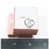 Image 1 : 10K WHITE GOLD INFINITY HEART PENDANT