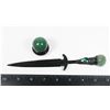 Image 1 : 8" DAGGER SOLD WITH MINI ORB BALL ON PEDESTAL