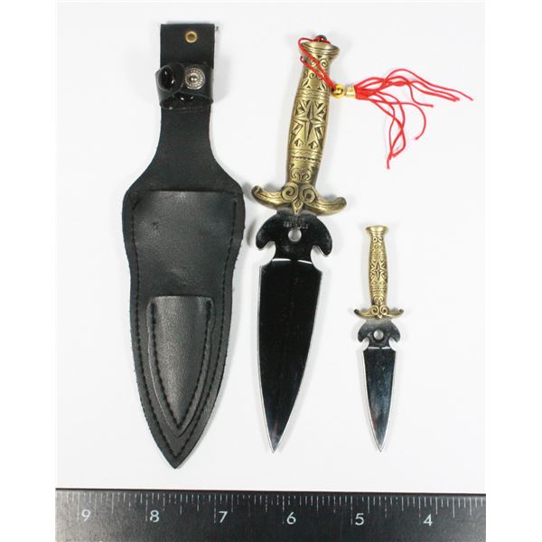 MINI STAINLESS STEEL SWORD SET WITH SHEATH