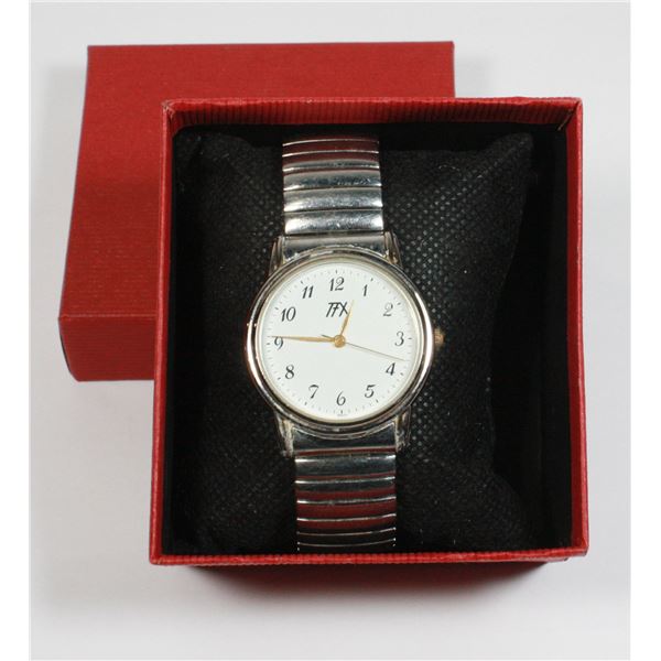 TFX BY BULOVA STAINLESS STEEL STRETCH BAND WATCH