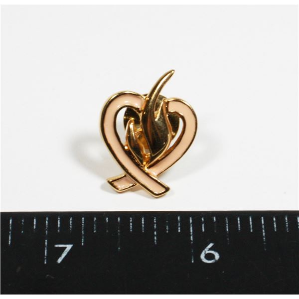 VINTAGE AVON BREAST CANCER FLAME INSIDE HEART