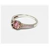 Image 2 : STAMPED .925 PINK STONE RING SIZE 7.75