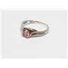 Image 3 : STAMPED .925 PINK STONE RING SIZE 7.75