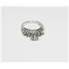 Image 2 : STAMPED .925 ENGAGEMENT STYLE RING SIZE 8.5