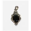 Image 2 : STAMPED .925 ONYX PENDANT